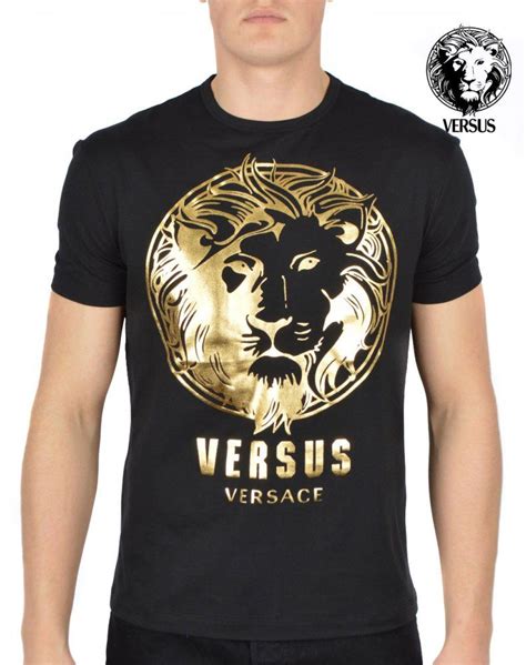 versus versace black shirt|Versace graphic t shirts.